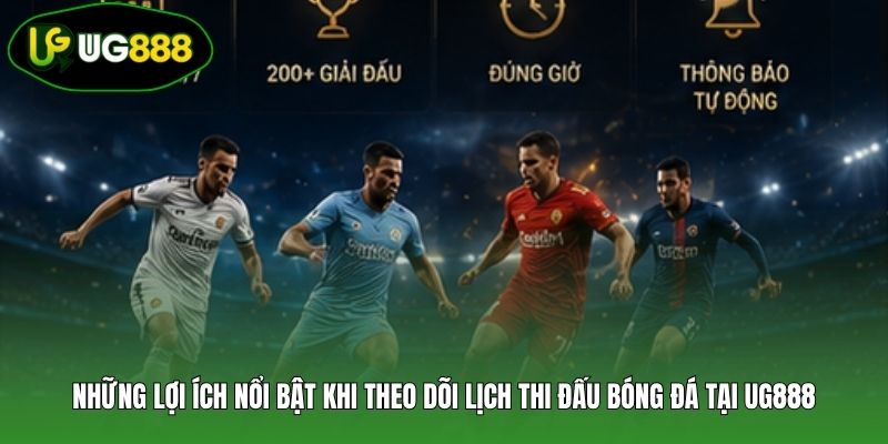 Những lợi ích nổi bật khi theo dõi lịch thi đấu bóng đá tại UG888